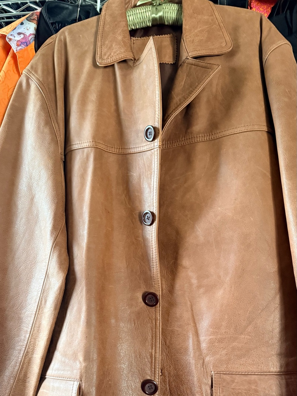 NWOT Leather Men’s coat